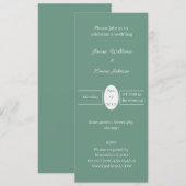 Eenvoudige groene gepersonaliseerde huwelijksuitno save the date (Voorkant / Achterkant)