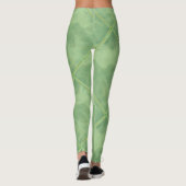 Eenvoudige groene geruite keramische Tegels Leggings (Achterkant)