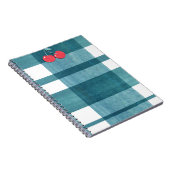 Eenvoudige groene gingham notitieboek (Rechterzijde)