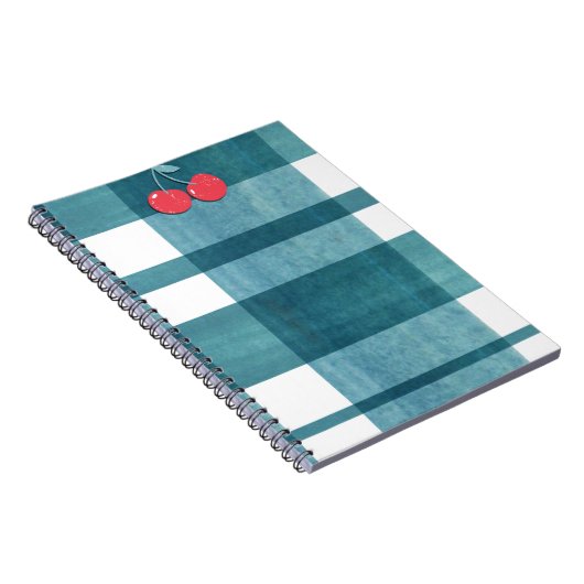 Eenvoudige groene gingham notitieboek (Rechterzijde)