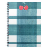 Eenvoudige groene gingham notitieboek (Voorkant)