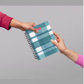 Eenvoudige groene gingham notitieboek