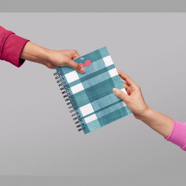 Eenvoudige groene gingham notitieboek