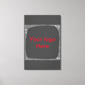 Eenvoudige groene glitter voeg je logo-nummer toe canvas afdruk (Voorkant)