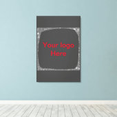 Eenvoudige groene glitter voeg je logo-nummer toe canvas afdruk (Insitu (Houten vloer))