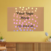 Eenvoudige groene glitter voeg je logo-nummer toe canvas afdruk (Insitu (Woonkamer))