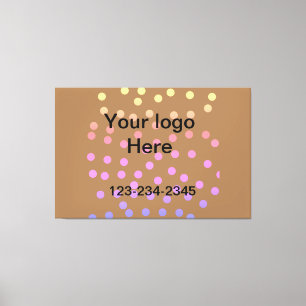 Eenvoudige groene glitter voeg je logo-nummer toe canvas afdruk