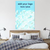 Eenvoudige groene glitter voeg je logo-nummer toe canvas afdruk (Insitu (Slaapkamer))