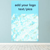 Eenvoudige groene glitter voeg je logo-nummer toe canvas afdruk (Insitu (Houten vloer))