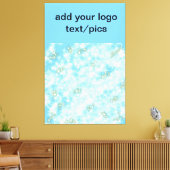 Eenvoudige groene glitter voeg je logo-nummer toe canvas afdruk (Insitu (Woonkamer))