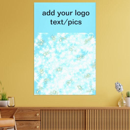 Eenvoudige groene glitter voeg je logo-nummer toe canvas afdruk (Insitu (Woonkamer))