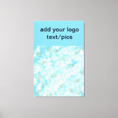 Eenvoudige groene glitter voeg je logo-nummer toe canvas afdruk (Voorkant)