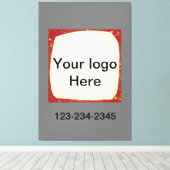 Eenvoudige groene glitter voeg je logo-nummer toe canvas afdruk (Insitu (Houten vloer))