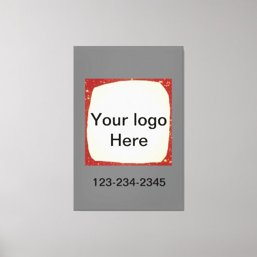 Eenvoudige groene glitter voeg je logo-nummer toe canvas afdruk (Voorkant)