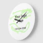 Eenvoudige groene glitter voeg je logo-nummer toe  grote klok (Hoek)