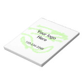 Eenvoudige groene glitterspikkels voeg uw logo num notitieblok (Linkerzijde)