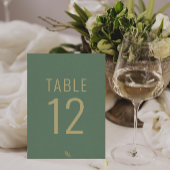 Eenvoudige Groene & Gouden Fancy Bruiloft Kaart