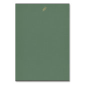 Eenvoudige Groene & Gouden Fancy Bruiloft Kaart (Achterkant)