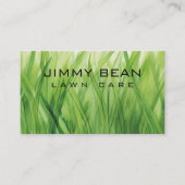 Eenvoudige groene grasverzorging gras snijden serv visitekaartje (Voorkant)
