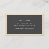 Eenvoudige groene grijs | Slank Visitekaartje (Achterkant)