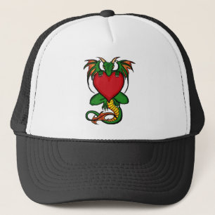 Eenvoudige groene hart artistieke draak pet