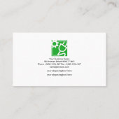 Eenvoudige groene insteekvoedingseenheid Elektrisc Visitekaartje (Achterkant)