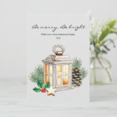 Eenvoudige groene kaars Kerst plat model Feestdagenkaart (Staand voorkant)