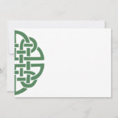 Eenvoudige Groene Keltische Knoop Handfasting Save The Date (Achterkant)