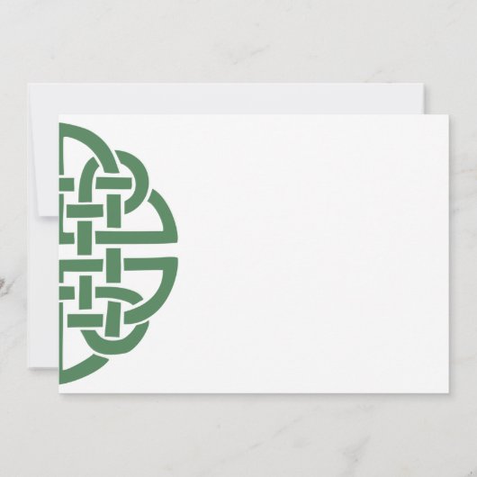 Eenvoudige Groene Keltische Knoop Handfasting Save The Date (Achterkant)