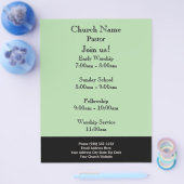 Eenvoudige groene kerkflyer, doe mee met onze dien flyer (Enkel)