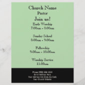 Eenvoudige groene kerkfolder, doe mee met onze die flyer (Voorkant)