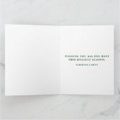 Eenvoudige groene kerstboom gevouwen Wenskaart Kaart (Binnen)