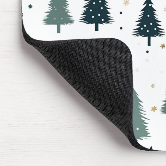 Eenvoudige groene kerstboom muismat (Hoek)