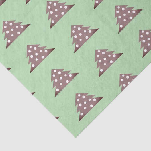 Eenvoudige groene kerstboom Patten Holiday Tissuepapier (Detail)