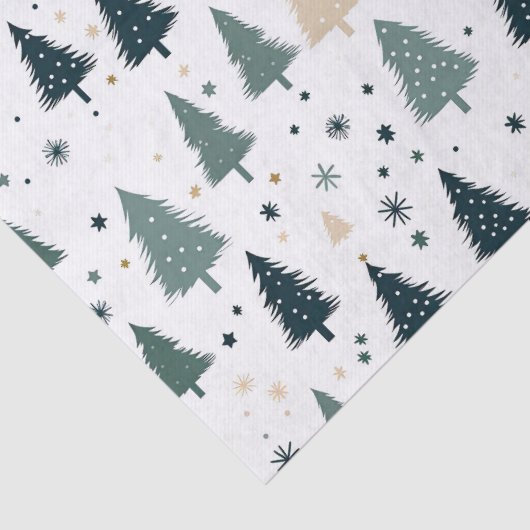 Eenvoudige groene kerstboom tissuepapier (Detail)