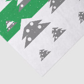 Eenvoudige groene kerstboompatroonsneeuwfeestdag tissuepapier (Detail)