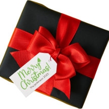 Eenvoudige groene Kerstcadeautag