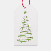 Eenvoudige groene Kerstcadeautag Cadeaulabel (Achterkant)