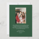 Eenvoudige Groene Kerstmis 4 Foto Collage Greenery Feestdagenkaart (Achterkant)