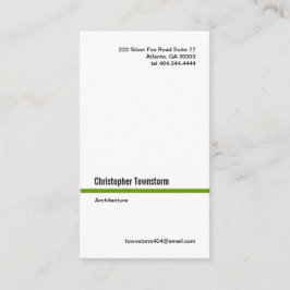 Eenvoudige groene lijn Verticaal Visitekaartje