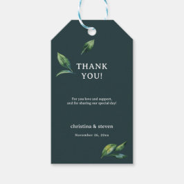 Eenvoudige Groene Minimalistische Trouw Dankjewel Cadeaulabel