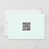 Eenvoudige groene munt dank u script logo qr code bedankkaart (Achterkant)