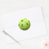 Eenvoudige groene Pickleball Ronde Sticker (Envelop)