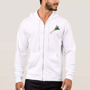 Eenvoudige Groene Prei Groente Hoodie