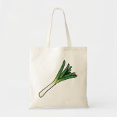 Eenvoudige Groene Prei Groente Tote Bag (Voorkant)