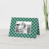 Eenvoudige, groene Prettige feestdagen foto (Achterkant)