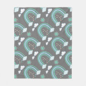 Eenvoudige groene regenboog Boho op houtskool | Fleece Deken (Voorkant)