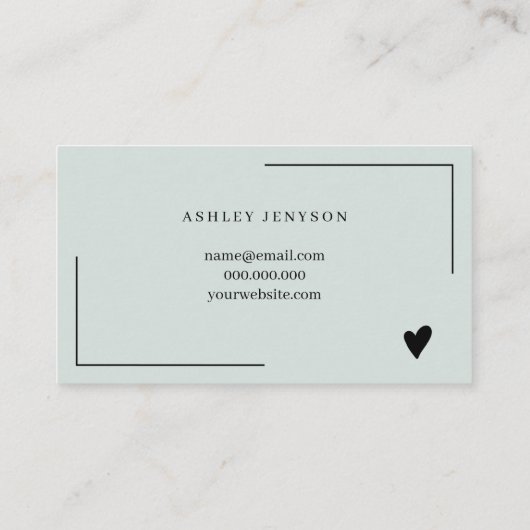 Eenvoudige groene scriptvolgorde dank u visitekaartje (Achterkant)