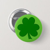 Eenvoudige groene Shamrock St Pats Day Ronde Button 5,7 Cm (Voorkant /achterkant)