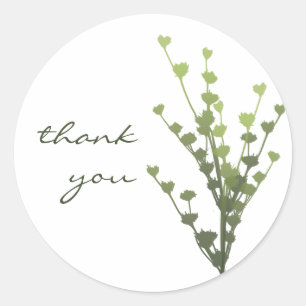 Eenvoudige groene sticker - Hartelijk dank